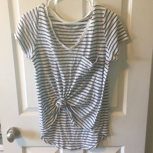 Target Black and White Striped Short Sleeve Tee